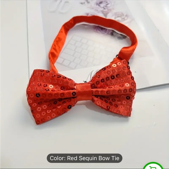 Red Sequin Bow Tie